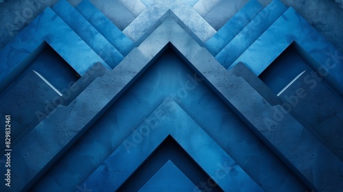 Abstract blue background with 3D pattern, interesting minimal background illustration