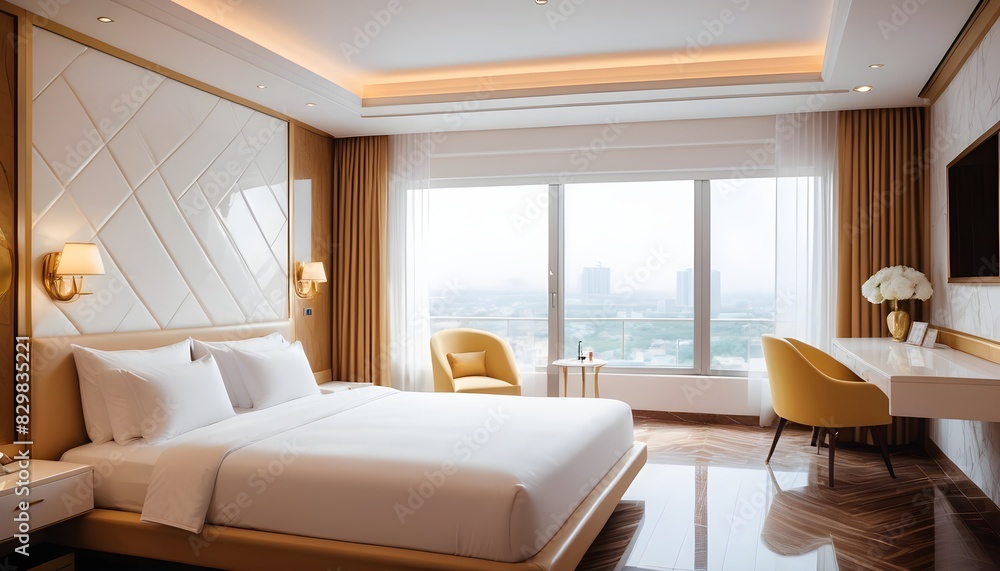 modern hotel bedroom design in glossy style modern hotel bedroom design in glossy style