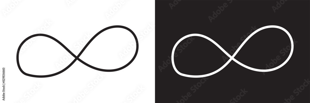 Hand drawn infinity symbol. Black infinity icon. Eternity, infinite, limitless and forever signs. isolated on white and black background. Vector illustration . EPS 10 Hand drawn infinity symbol. Black infinity icon. Eternity, infinite, limitless and forever signs. isolated on white and black background. Vector illustration . EPS 10