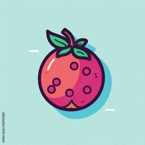Wallpaper Mural Pomegranate_Modern_Line_Icon_Vector_Line_Art_CuteIcon Torontodigital.ca