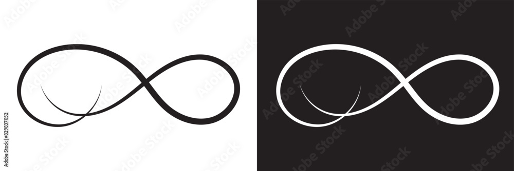 Hand drawn infinity symbol. Black infinity icon. Eternity, infinite, limitless and forever signs. isolated on white and black background. Vector illustration . EPS 10 Hand drawn infinity symbol. Black infinity icon. Eternity, infinite, limitless and forever signs. isolated on white and black background. Vector illustration . EPS 10