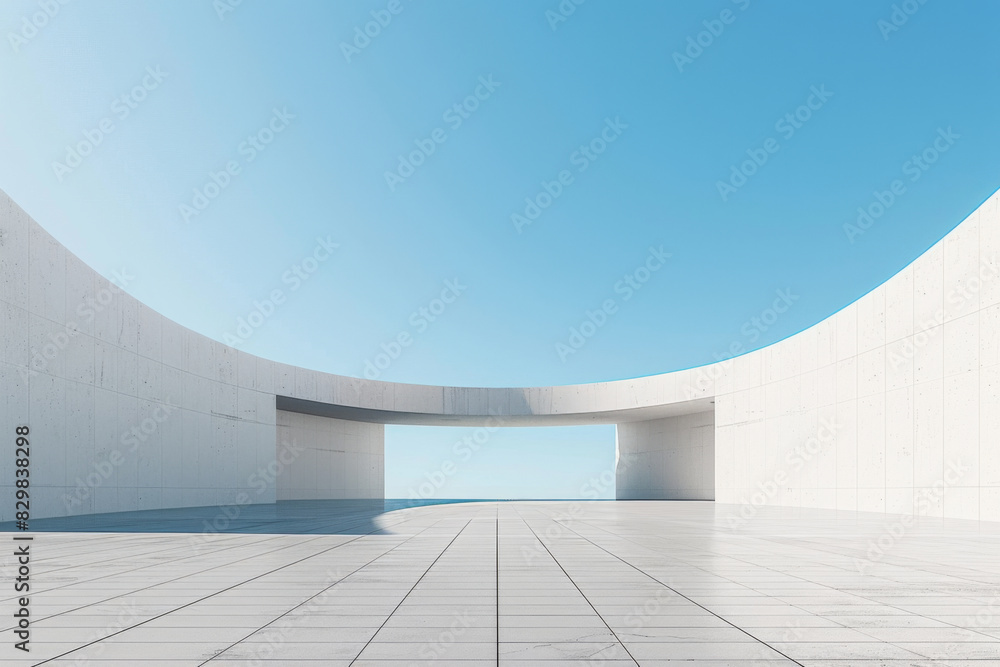 Concrete outdoor square building,Empty architectural background.
Concrete outdoor square building,Empty architectural background.