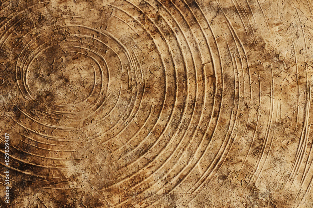 Fototapeta premium Adventure-themed sandy brown circular texture for travel marketing visuals.