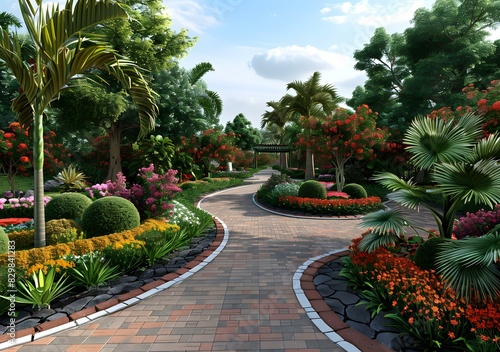 Garden landscape design renderings