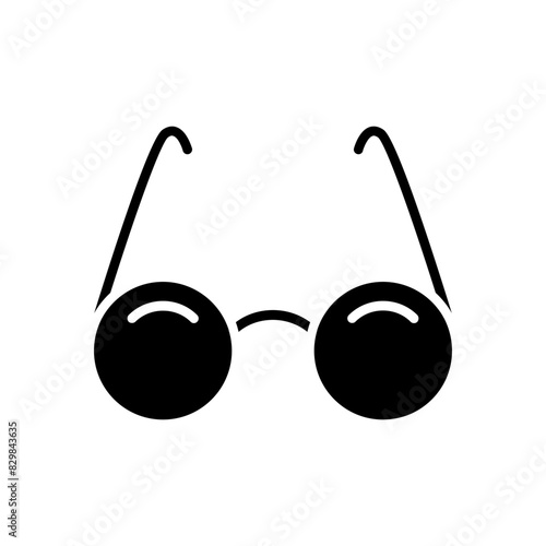 Glass line icon. Blindness, cecity, ablepsia, loss of sight, eye problems, farsightedness, myopia, disabled person, people with disabilities, medicine, ableism, handicapped