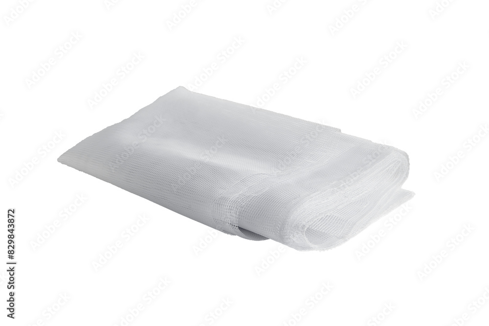 Mosquito net fabric folded in a stack on a transparent background PNG Mosquito net fabric folded in a stack on a transparent background PNG