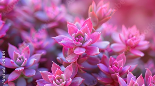Blooming Stonecrop Succulent in Vibrant Pink Hue