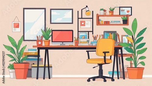 Wallpaper Mural modern living room with table and chairs Torontodigital.ca