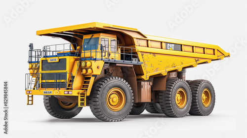 Large Yellow Dump Truck for Industrial Use