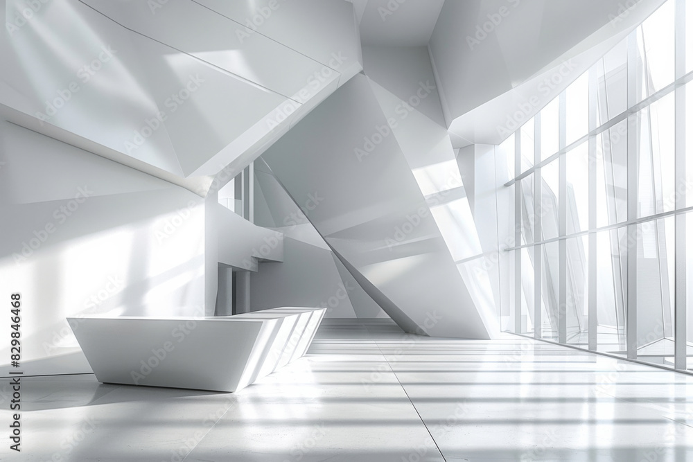 Fototapeta premium Empty hall of modern architectures