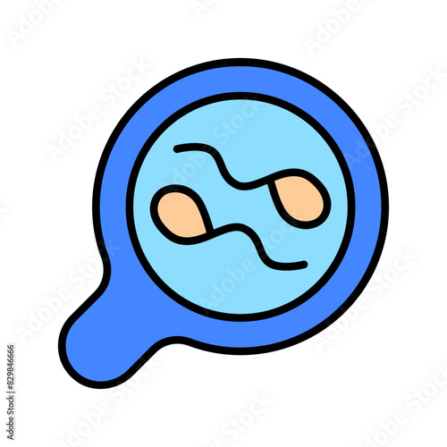 Sperm set icon. Sperm cells, male reproductive system, fertility, reproduction, biology, microscopic view, semen, spermatozoa, health.