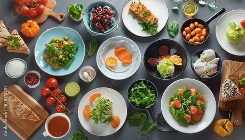 Wallpaper Mural Delicious dishes served on an elegantly set table Torontodigital.ca