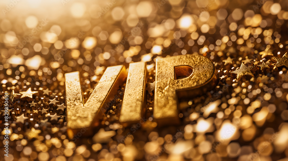 vip , golden vip text in raw gold and stars vip , golden vip text in raw gold and stars
