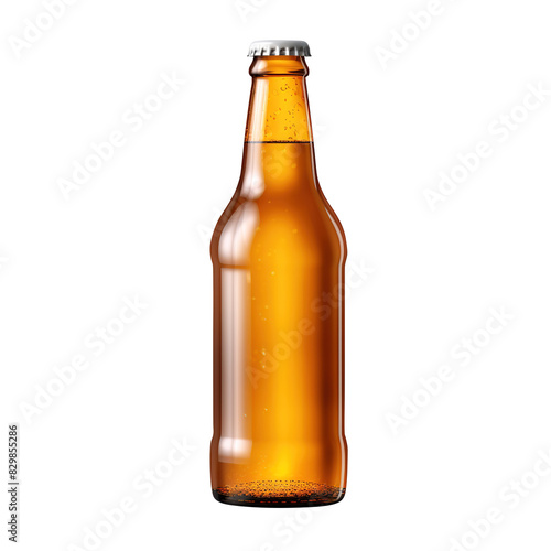 beer bottle isolated on white, png