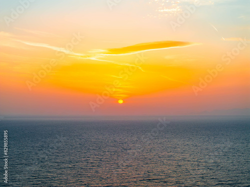 Sunset Landscape on the Aegean Sea  photo