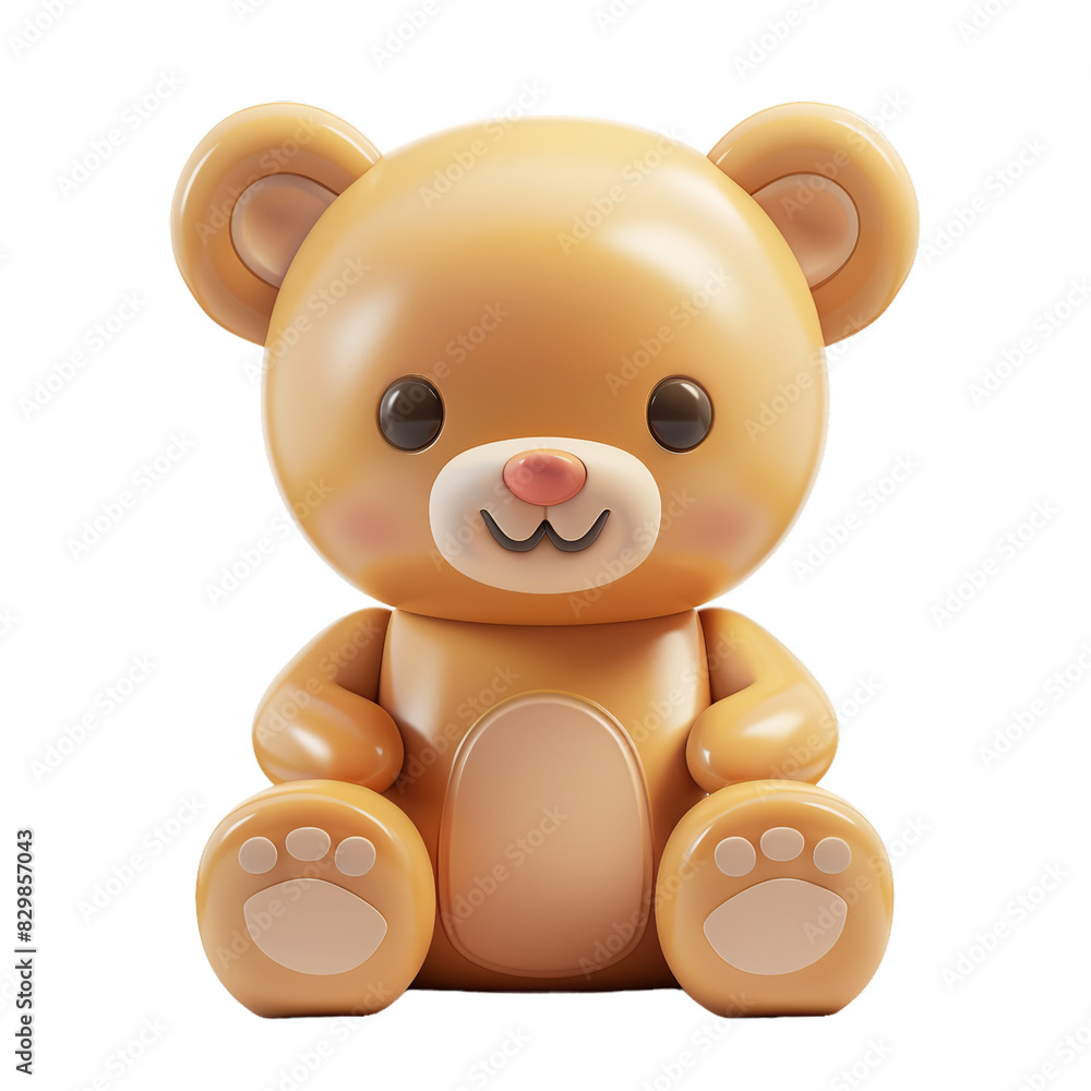 cute teddy bear icon, 3d render, plastic material cute teddy bear icon, 3d render, plastic material