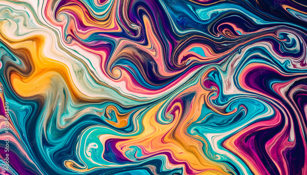 Papier peint, coloré avec marbrures et fluidité Papier peint, coloré avec marbrures et fluidité