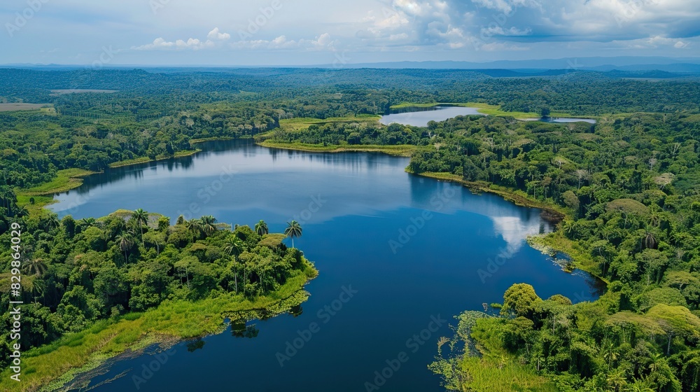 Dunes in Brazil. A stunning green oasis. Nature and travel concept.