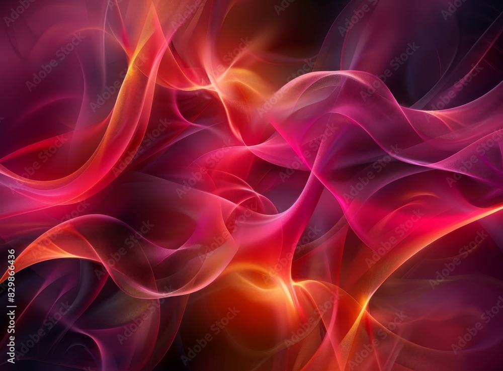 Fiery Fractal Spiral Background with Vibrant Colors