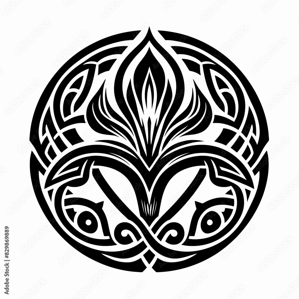 Floral Celtic Knot Logo Silhouettes: Professional Hand-Drawn Black and White Art Collection Floral Celtic Knot Logo Silhouettes: Professional Hand-Drawn Black and White Art Collection