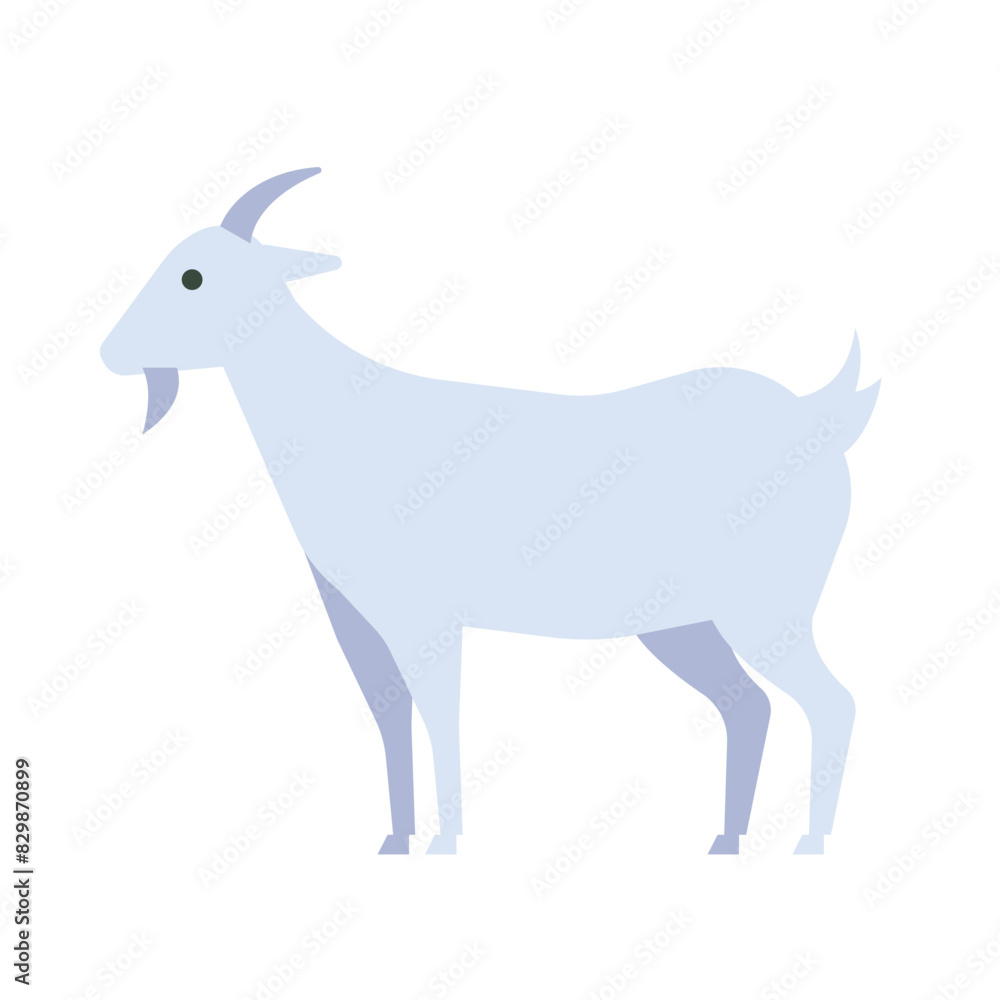 Goat vector illustration. Simple and minimalistic goat icon Goat vector illustration. Simple and minimalistic goat icon