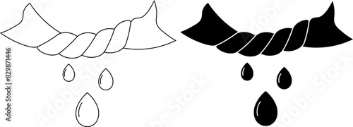 outline silhouette squeeze icon set