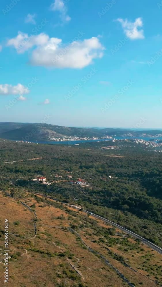 Aerial view of beautiful Croatia landscape Aerial view of beautiful Croatia landscape