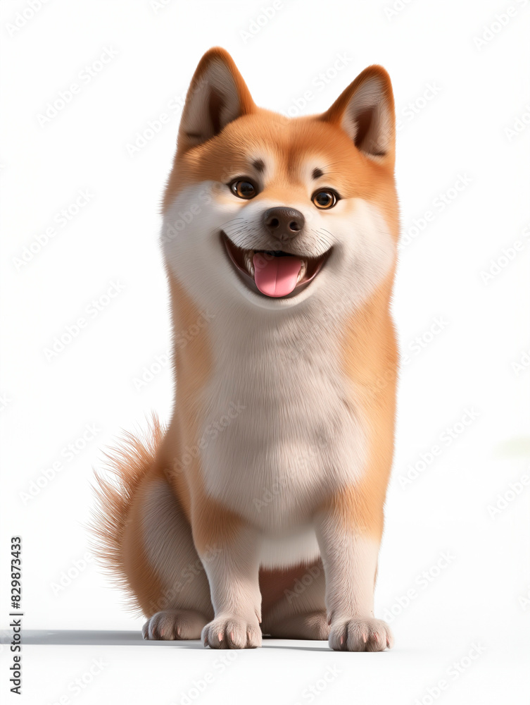 Shiba Inu 3D illustration