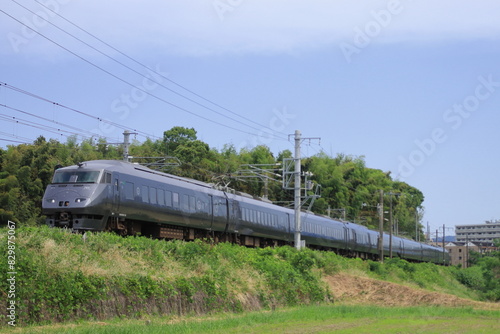 快晴の鹿児島本線を疾走する787系特急リレーかもめ号_2024/5/20撮影