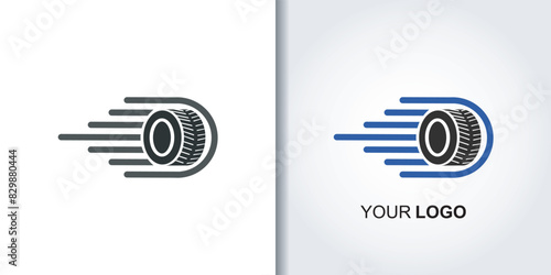 tire speed race logo template
