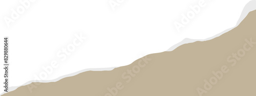 Ripped paper edge with space text 