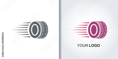 tire speed race logo template photo