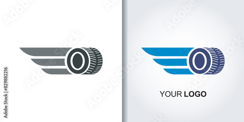 tire speed race logo template