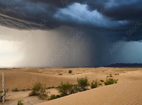 Rain in the desert