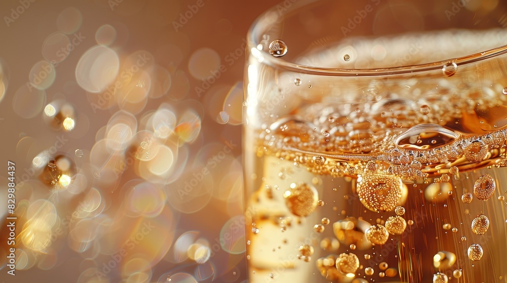 Craft an image of champagne bubbles rising in a crystal-clear glass Craft an image of champagne bubbles rising in a crystal-clear glass