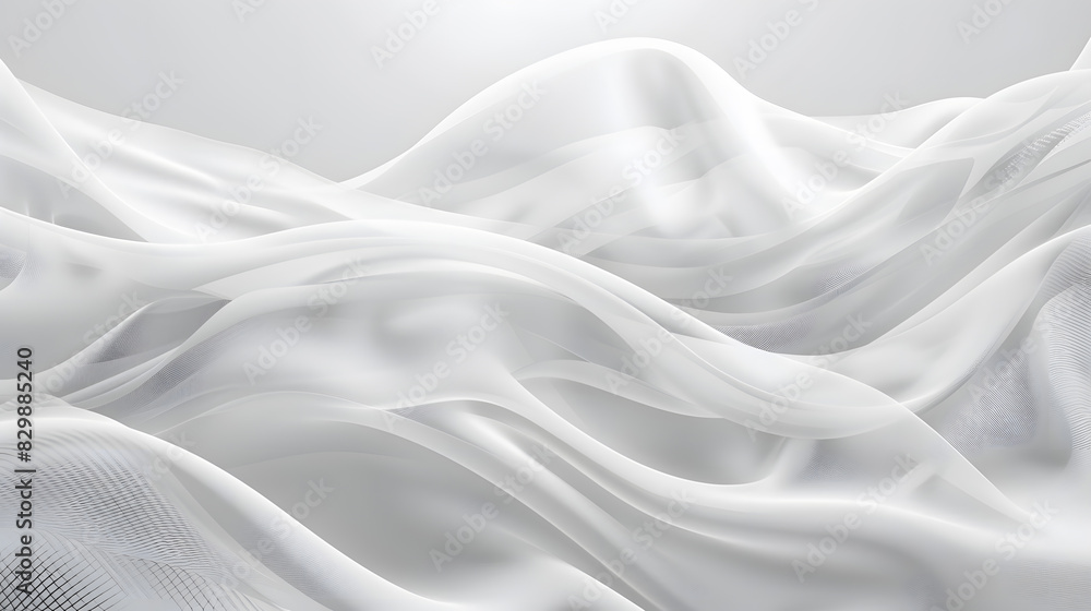 Obraz premium abstract white line wave background. Generative AI.