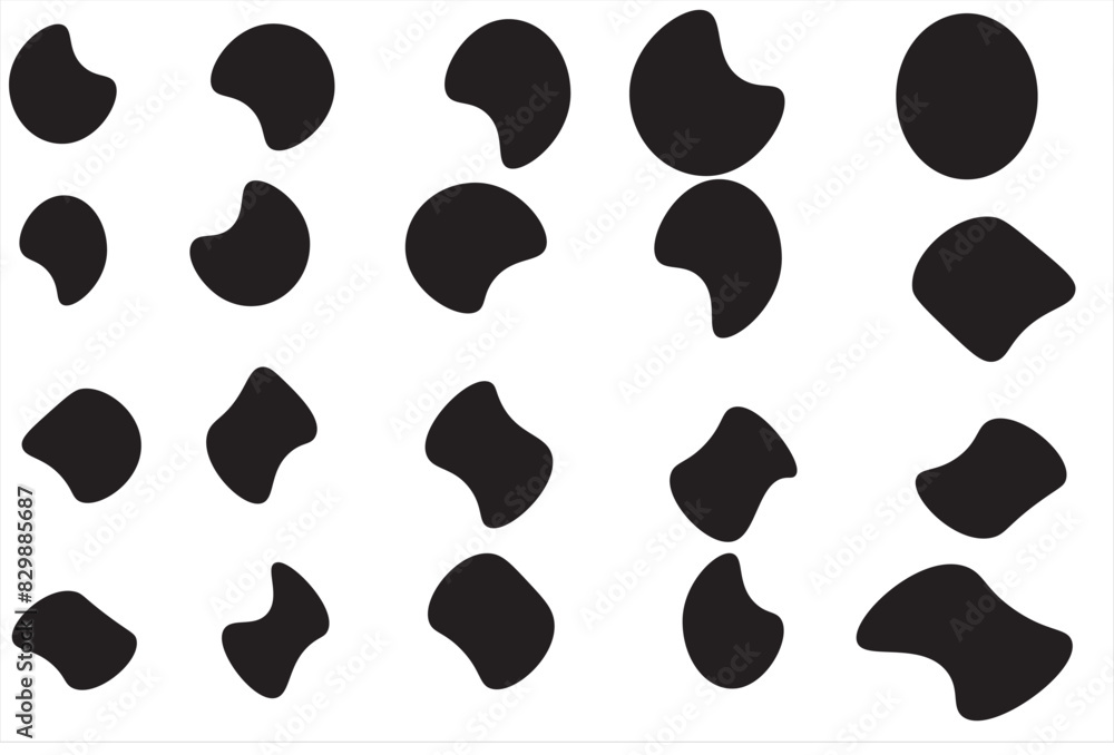 Random blob shapes. Organic blobs set. Rounded abstract organic shapes collection. Shapes of cube, pebble, inkblot, amoeba, drops and stone silhouettes. Doodle drops with outline circle. Random blob shapes. Organic blobs set. Rounded abstract organic shapes collection. Shapes of cube, pebble, inkblot, amoeba, drops and stone silhouettes. Doodle drops with outline circle.
