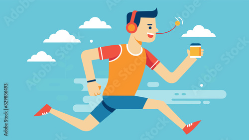 A marathon runner who promotes the importance of listening to your body and avoiding extreme dieting or exercise ods.. Vector illustration