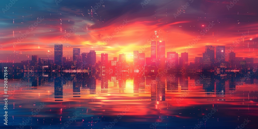 Cityscape at Sunset Cityscape at Sunset