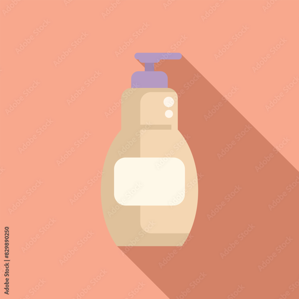 Flat design icon of a hand soap dispenser with blank label on a pastel background Flat design icon of a hand soap dispenser with blank label on a pastel background