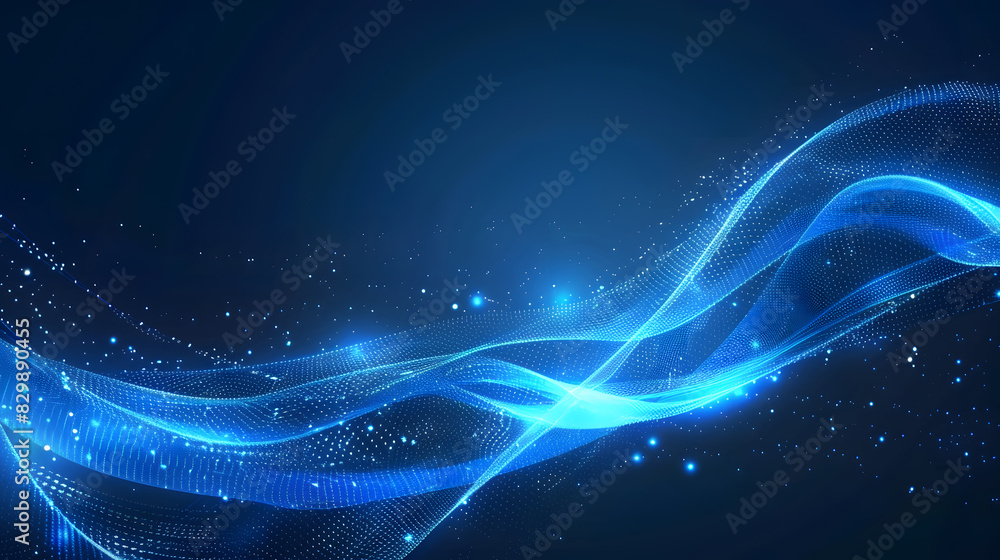beautiful abstract wave technology background with blue light digital effect corporate concept. Generative AI. beautiful abstract wave technology background with blue light digital effect corporate concept. Generative AI.