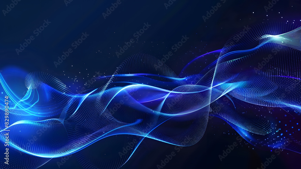 beautiful abstract wave technology background with blue light digital effect corporate concept. Generative AI. beautiful abstract wave technology background with blue light digital effect corporate concept. Generative AI.