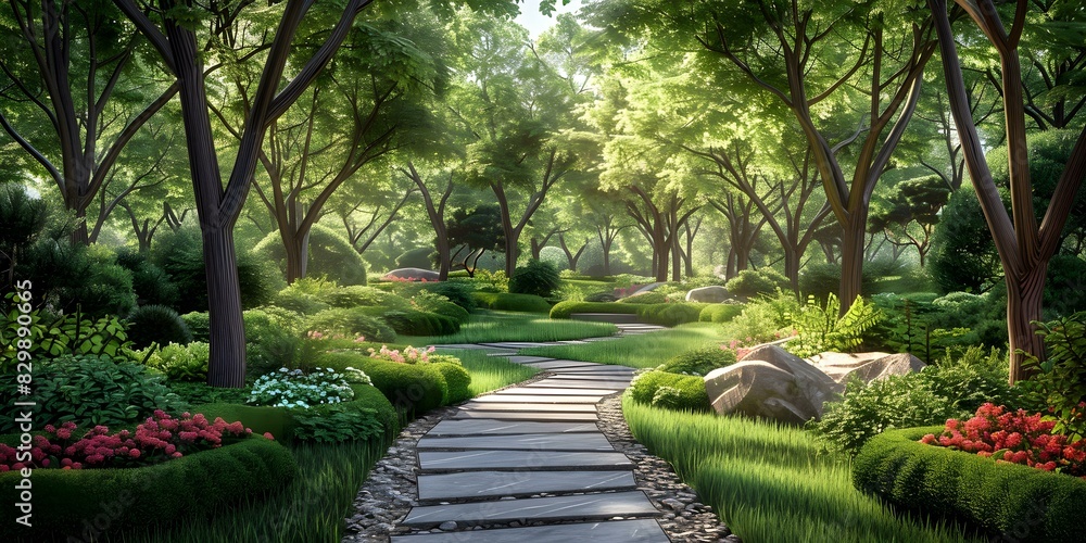 Obraz premium The path in the park