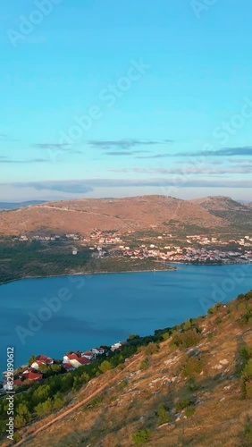 Aerial view of beautiful Croatia landscape