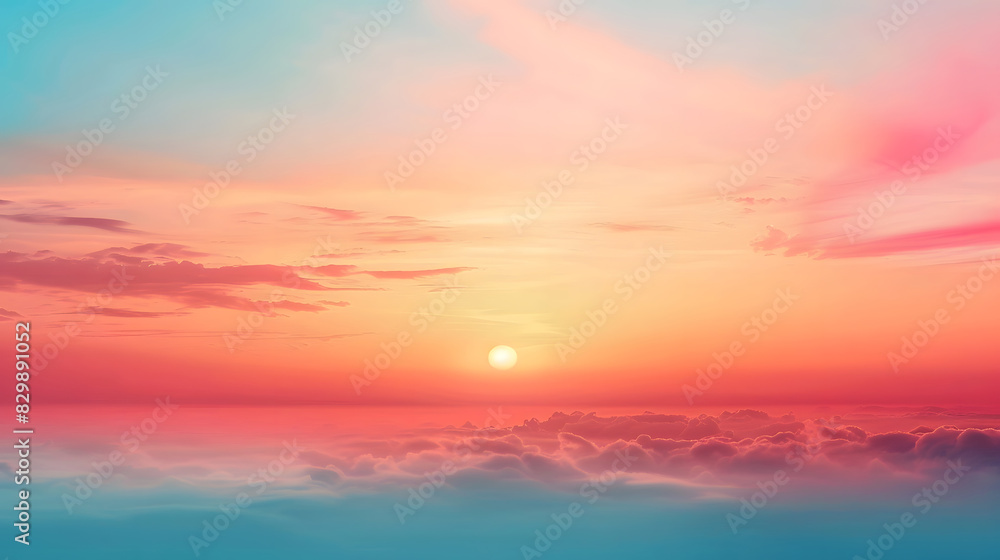 Beautiful Sunset gradient background. Generative AI. Beautiful Sunset gradient background. Generative AI.