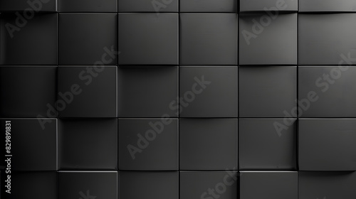 Black Square Tiled Background. Generative AI.