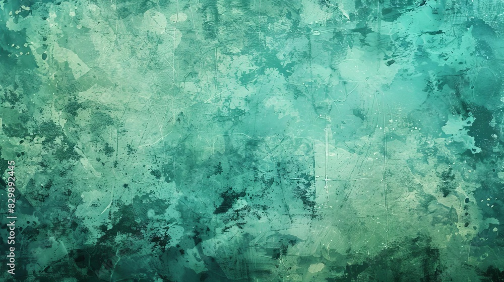 abstract teal and green grunge texture background with distressed paint effect graphic design element