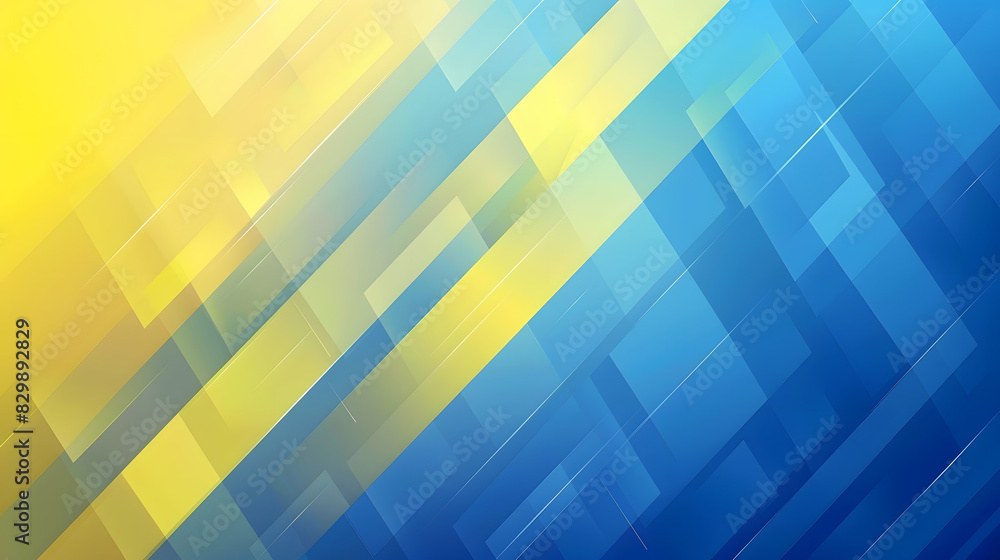 blue and yellow gradient geometric shape background. Generative AI. blue and yellow gradient geometric shape background. Generative AI.