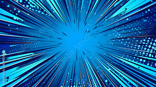 blue comic style background. Generative AI.