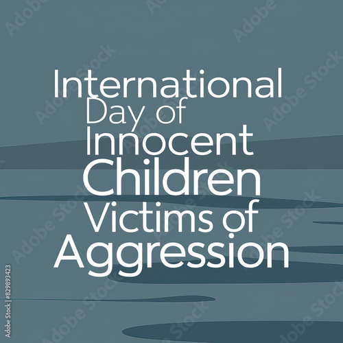 International Day of Innocent Children Victims of Aggression, Sad Kid post, illustration. design. International Day of Innocent Children, on 4 June, of Aggression, poster, post, banner, etc. 